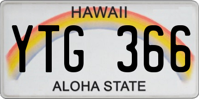HI license plate YTG366