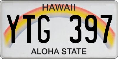 HI license plate YTG397