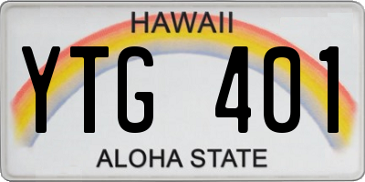 HI license plate YTG401