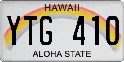HI license plate YTG410