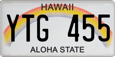 HI license plate YTG455