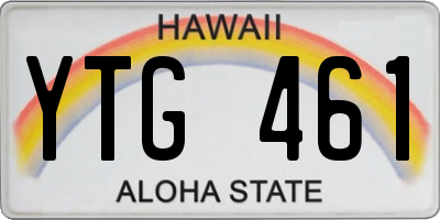 HI license plate YTG461