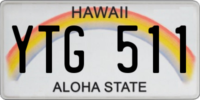 HI license plate YTG511
