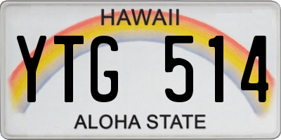 HI license plate YTG514