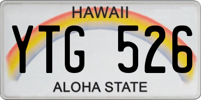 HI license plate YTG526