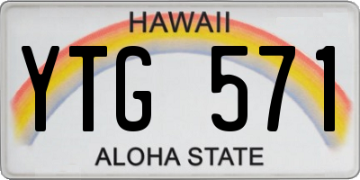 HI license plate YTG571