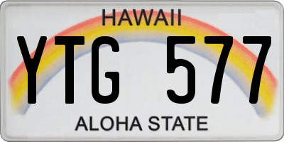 HI license plate YTG577