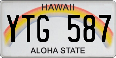 HI license plate YTG587