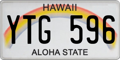 HI license plate YTG596