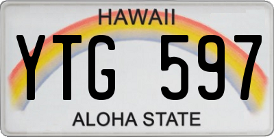 HI license plate YTG597