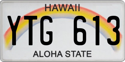 HI license plate YTG613
