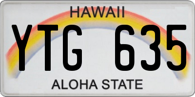 HI license plate YTG635