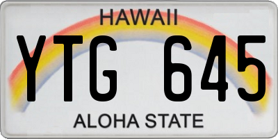 HI license plate YTG645