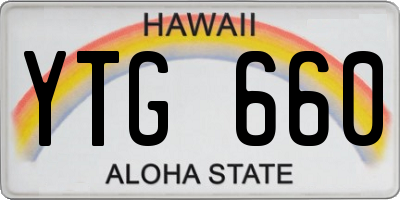 HI license plate YTG660