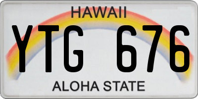 HI license plate YTG676