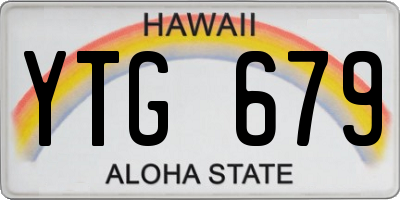 HI license plate YTG679