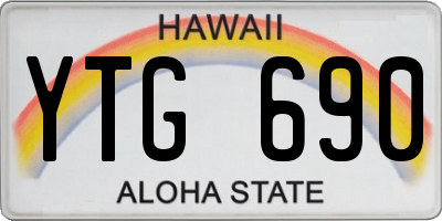 HI license plate YTG690