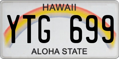 HI license plate YTG699