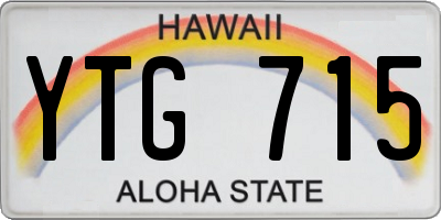 HI license plate YTG715