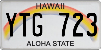 HI license plate YTG723