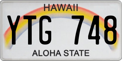 HI license plate YTG748