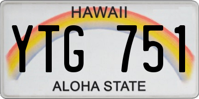 HI license plate YTG751