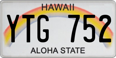 HI license plate YTG752