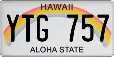 HI license plate YTG757