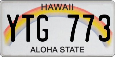 HI license plate YTG773