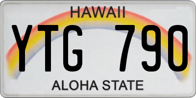 HI license plate YTG790