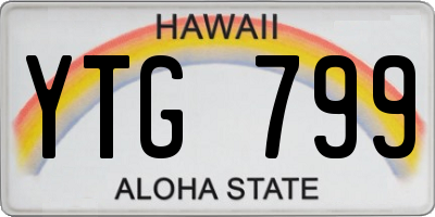 HI license plate YTG799
