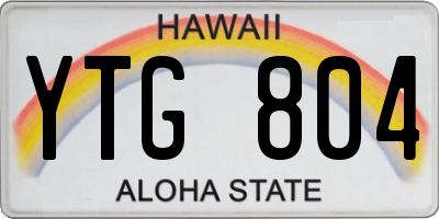 HI license plate YTG804