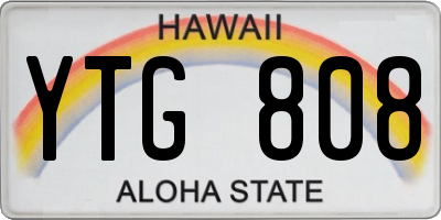 HI license plate YTG808