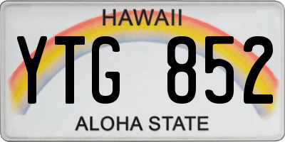 HI license plate YTG852