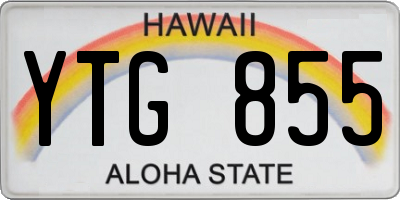HI license plate YTG855