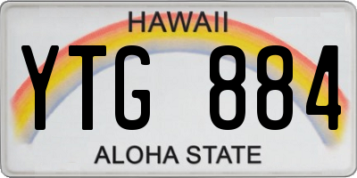 HI license plate YTG884