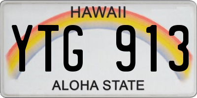 HI license plate YTG913