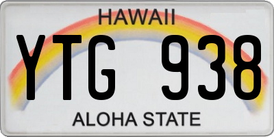 HI license plate YTG938