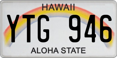 HI license plate YTG946