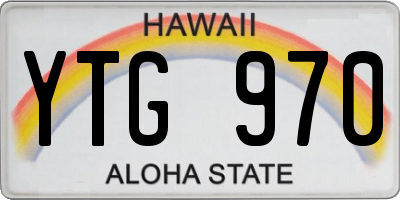 HI license plate YTG970