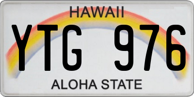 HI license plate YTG976