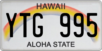 HI license plate YTG995