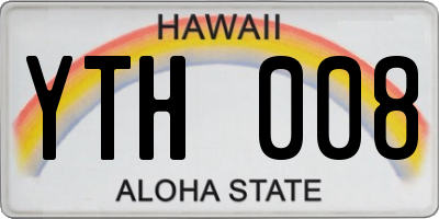 HI license plate YTH008