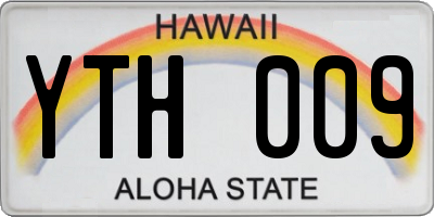 HI license plate YTH009