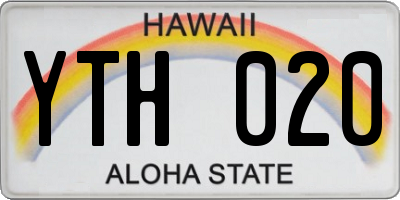 HI license plate YTH020
