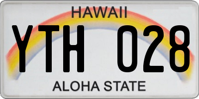 HI license plate YTH028