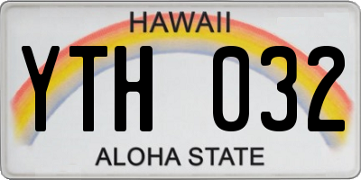 HI license plate YTH032
