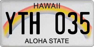 HI license plate YTH035