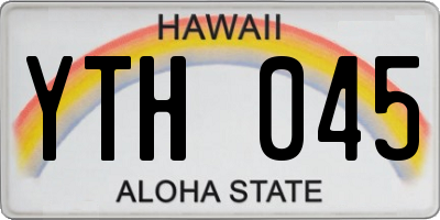 HI license plate YTH045