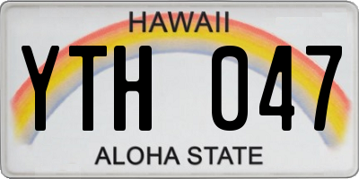 HI license plate YTH047